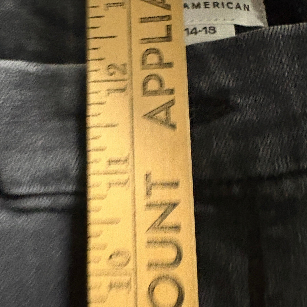 Good American High Rise Straight Leg Jeans Womens Size 14-18 Black Denim Stretch