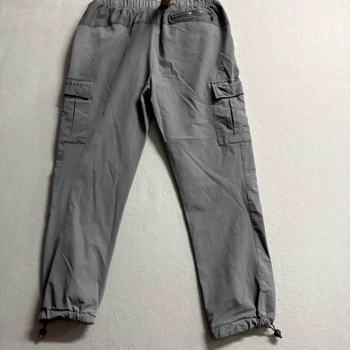 Supply & Demand Cargo Pants Womens Large Gray Elastic Waist Buckle Belt Utility
