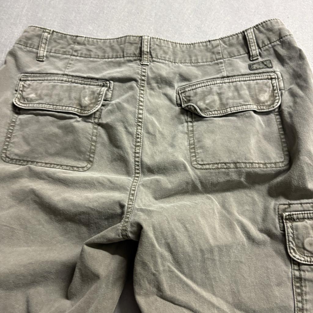 Eddie Bauer Cargo Pants Womens 10 Green Cotton Blend Stretch Outdoor Utility