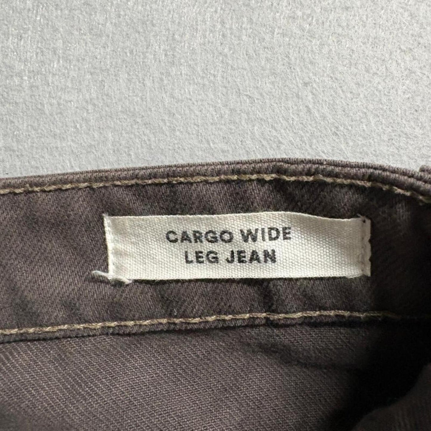 Cotton On Cargo Wide Leg Jeans Womens US 4 Brown High Rise Utility Denim Pants