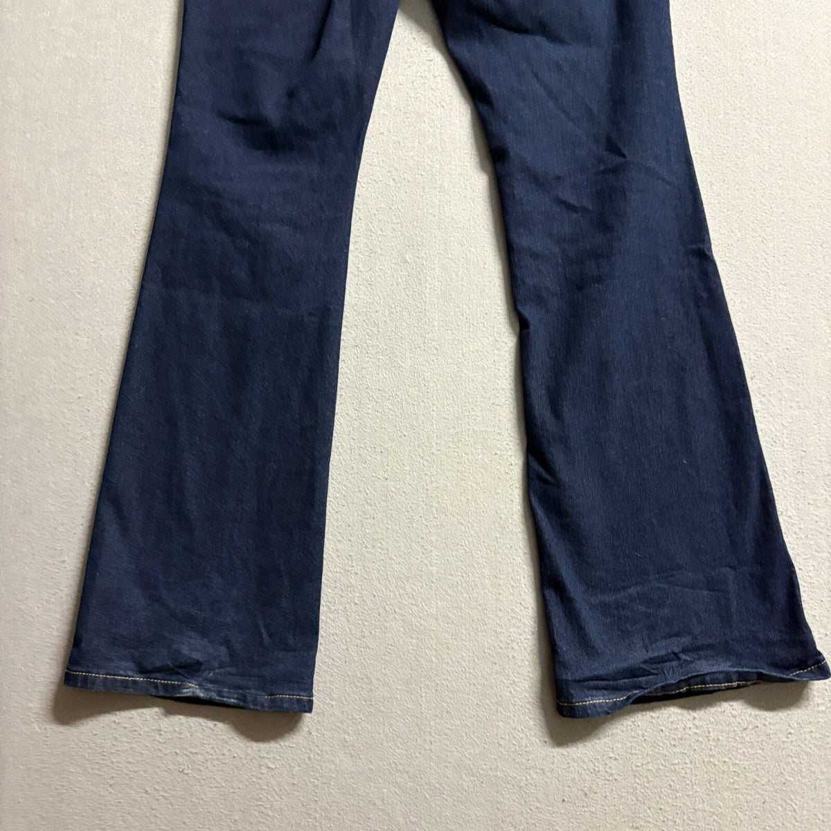 Almost Famous Women Bootcut Flare Jeans Size 7 Dark Wash Blue Stretch Denim