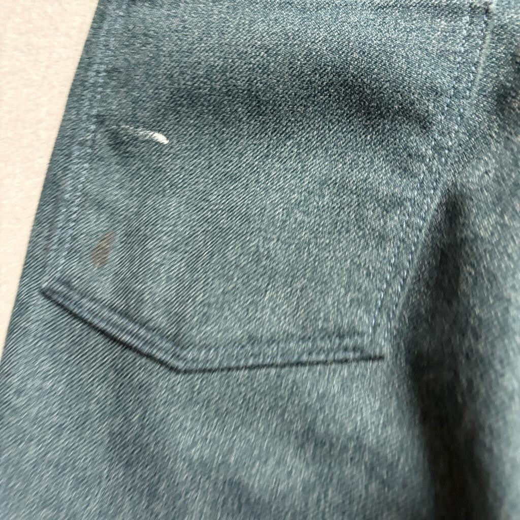 Vintage Wrangler Wrancher Flare Jeans Mens 33x28 Green Polyester Dress Pants