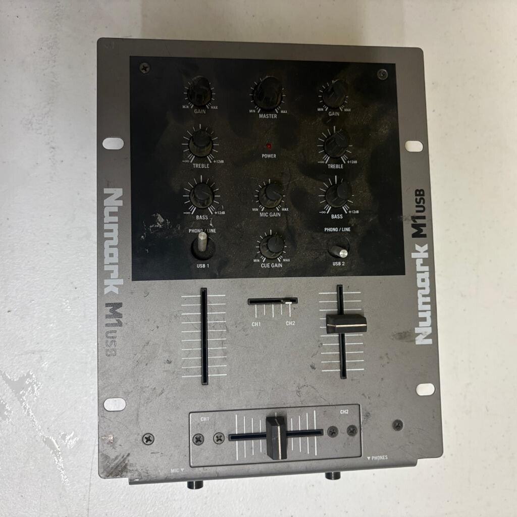 Numark M1USB 2-Channel DJ Mixer with USB Audio Interface Tabletop