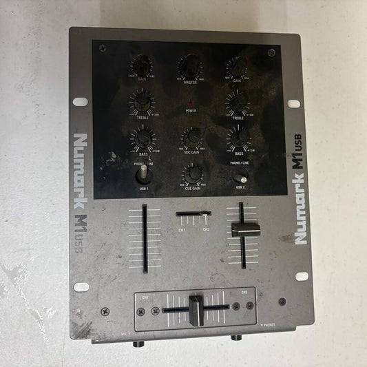 Numark M1USB 2-Channel DJ Mixer with USB Audio Interface Tabletop
