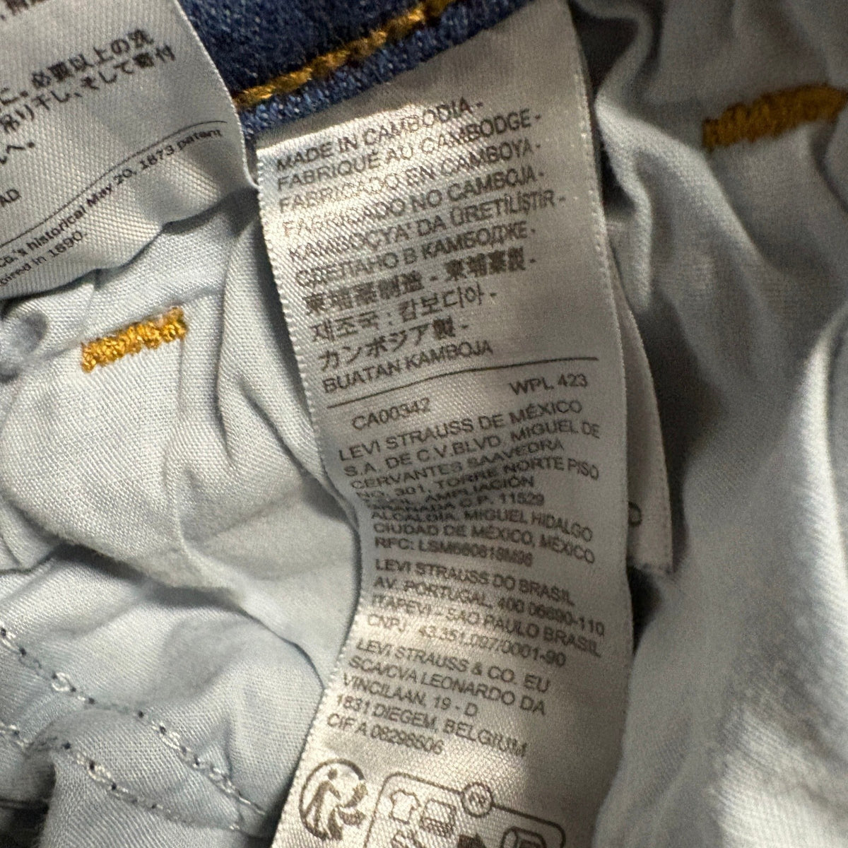 Levi's Womens Blue Denim Jeans Size W27 L32 Skinny Mid Rise Stretch Cambodja