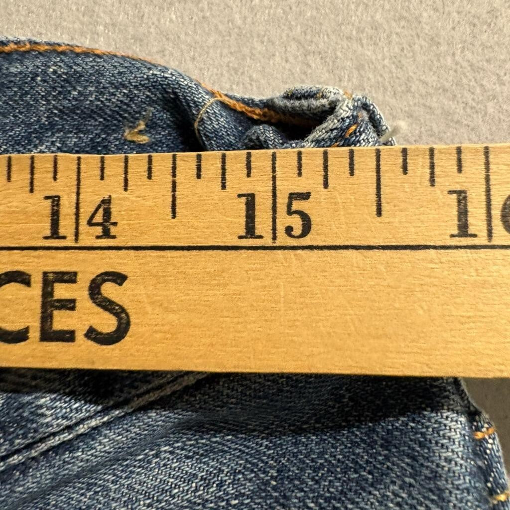 Hollister Classic Straight Jeans Womens 30x30 Blue Denim Raw Hem Button Fly