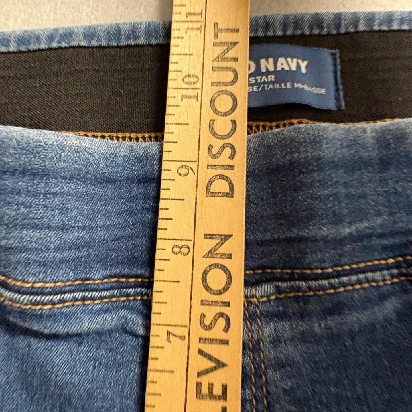 Old Navy Rockstar Mid Rise Pull On Jegging Jeans Womens Size 8 Regular Blue