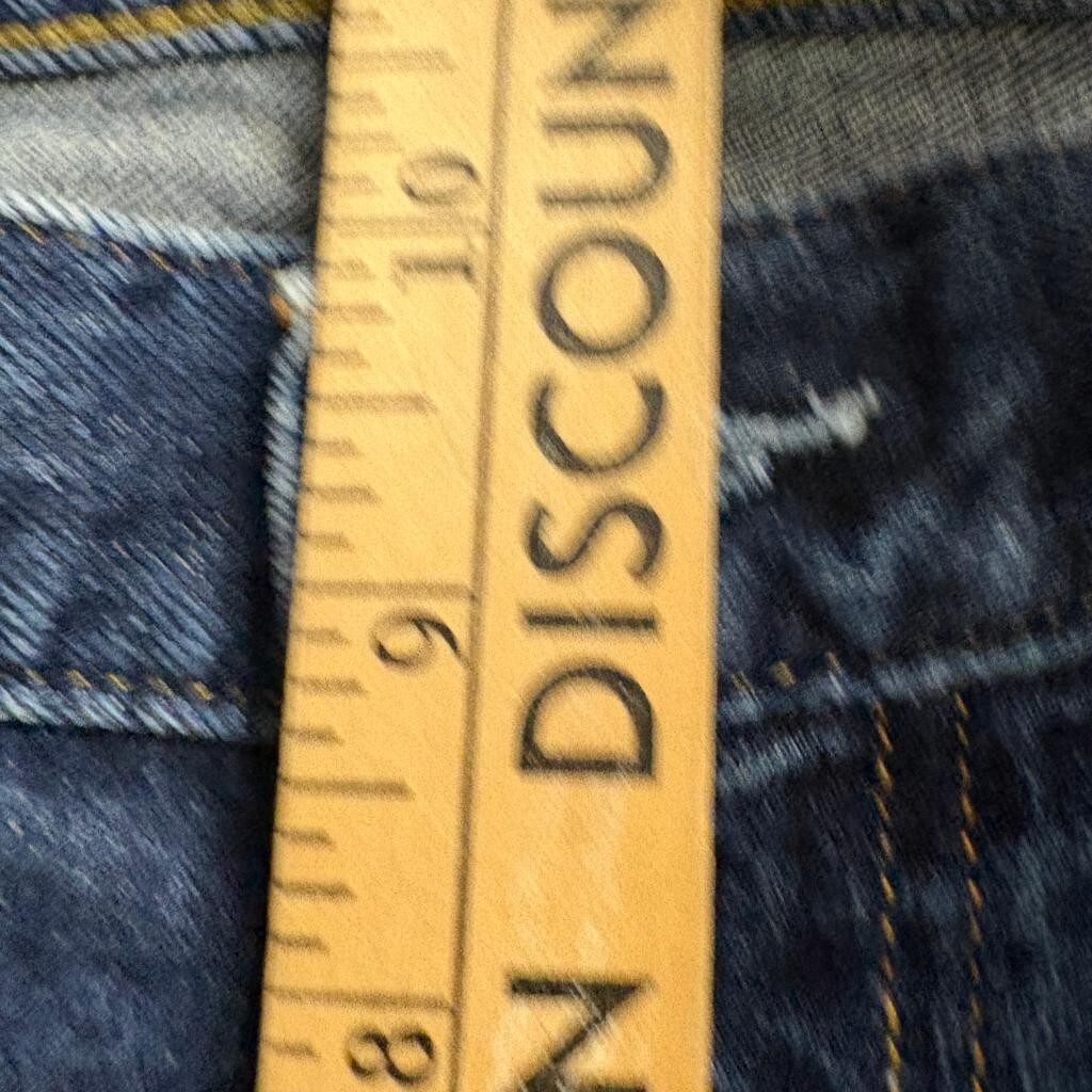 Hollister Classic Straight Jeans Mens 34x34 Blue Denim Distressed Ripped Cotton