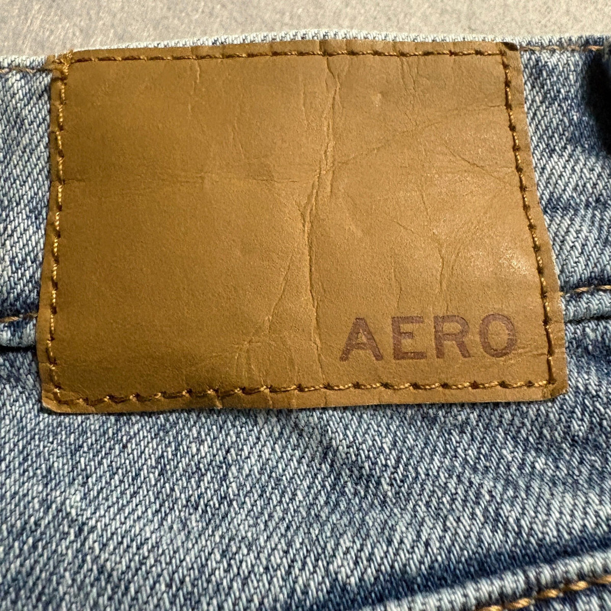 Aeropostale High Rise Flare Jeans Womens Size 6R Light Wash Distressed Denim