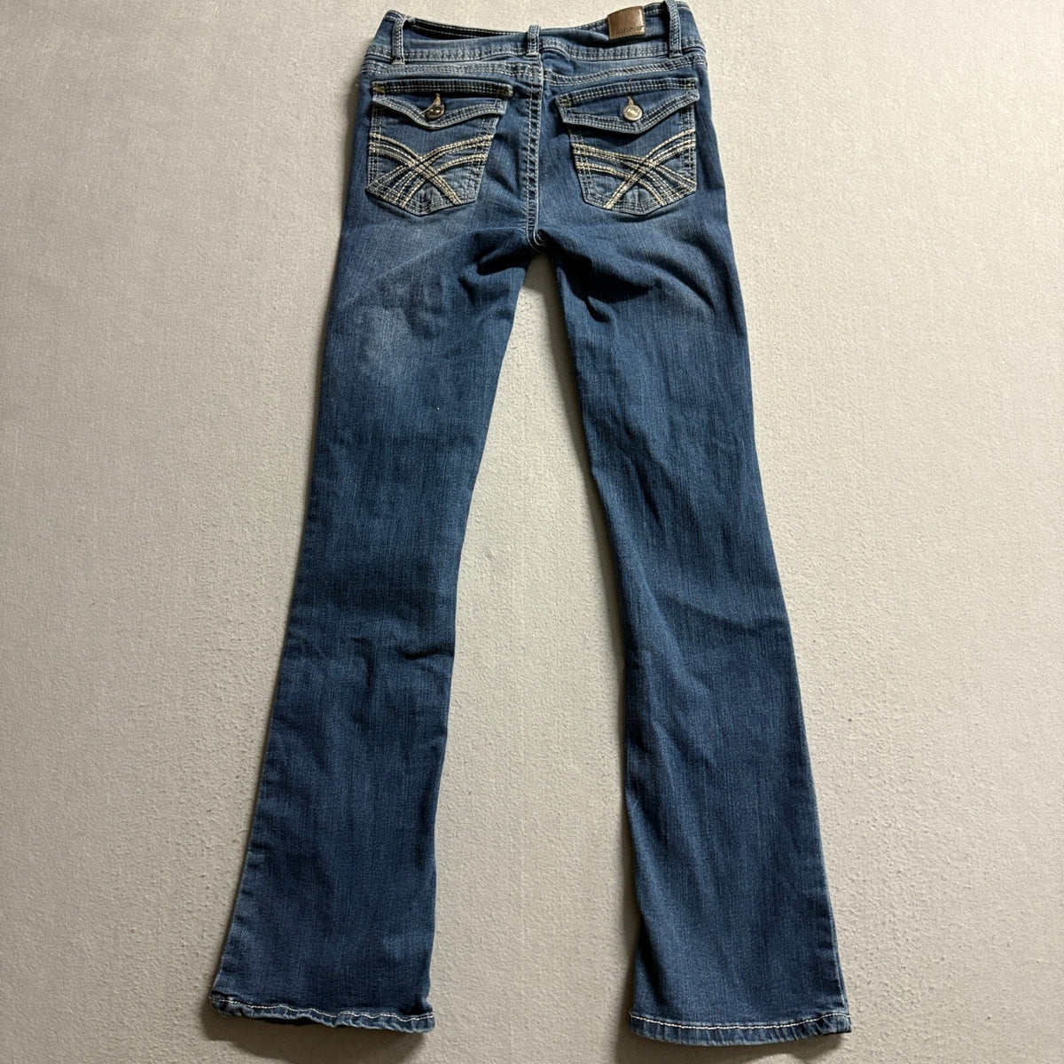 WallFlower Womens Jeans Size 5 Blue Stretch Flare Bootcut Double Button