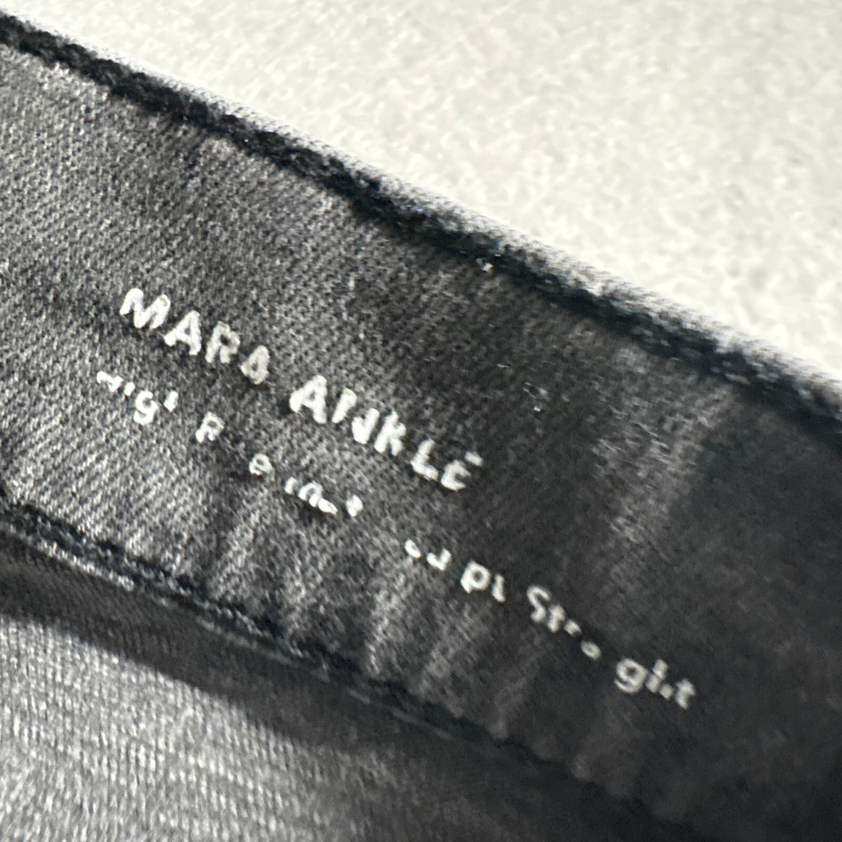 DL1961 Mara Ankle High Rise Straight Denim Jeans Womens Size 24 Charcoal Black