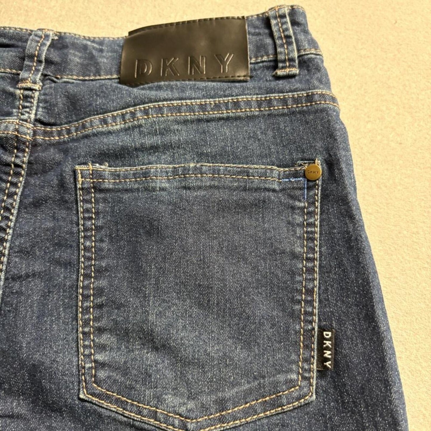 DKNY Jeans Girls Size 16 Dark Wash Blue Denim Stretch Slim Skinny Pants