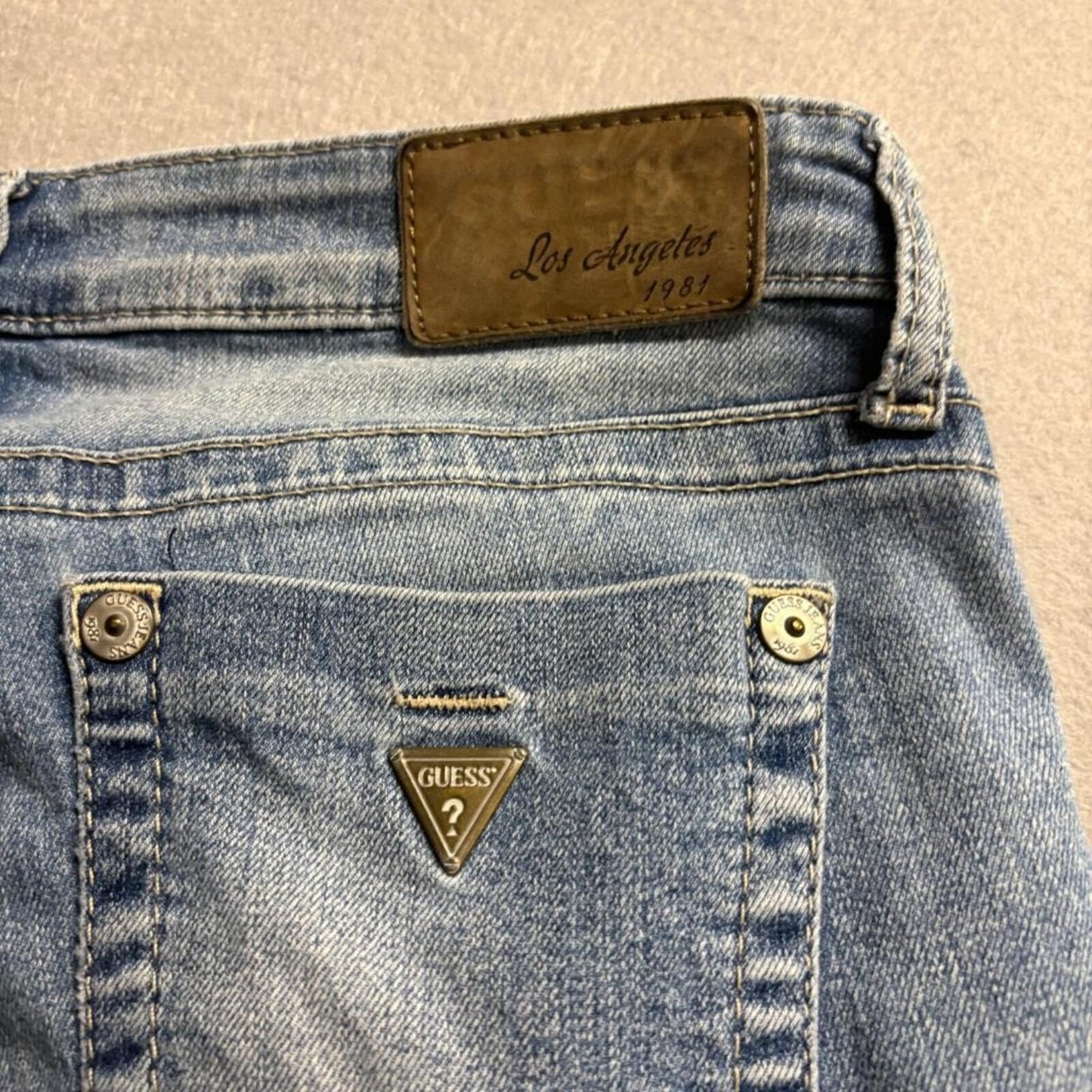 Guess Power Ultra Skinny Jeans Womens 26 Blue Denim Low Rise Stretch fits 29x28