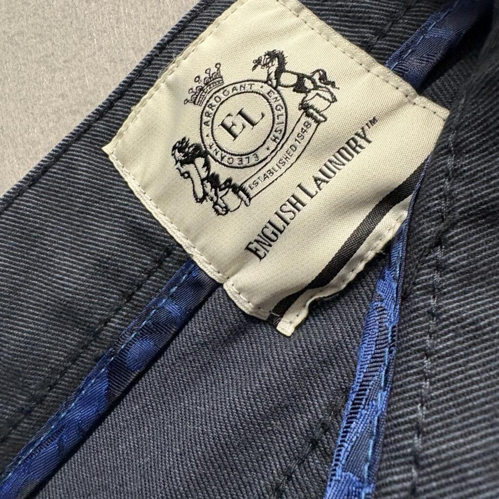 English Laundry Mens 5 Pocket Pants 34x32 Gray Cotton Blend Stretch Straight Leg