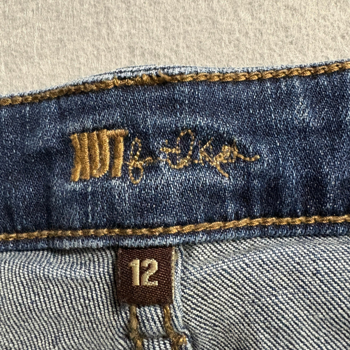 KUT from the Kloth Catherine Boyfriend Jeans Womens 12 Distressed Medium Wash