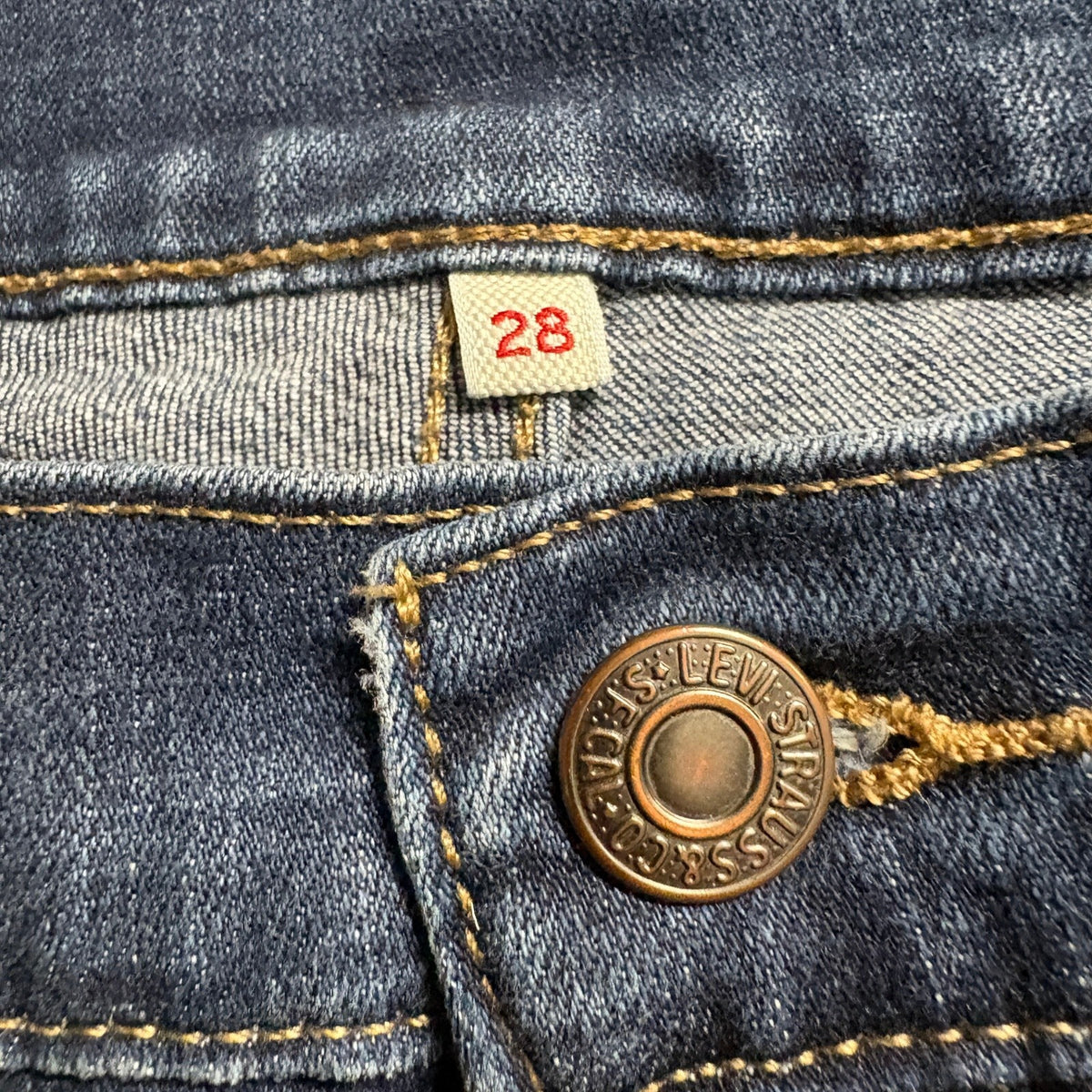 Levis 515 Bootcut Jeans Womens 28 Blue Denim Medium Wash Mid Rise Crop Stretch