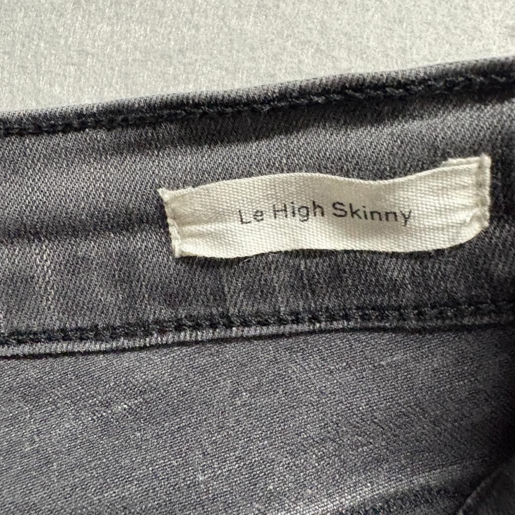 Frame Le High Skinny Jeans Womens 27 Gray Burton Wash Stretch Denim