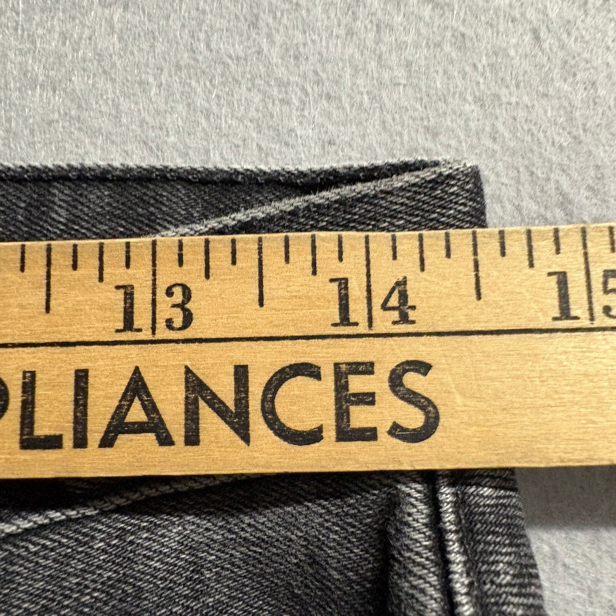 CQY Denim Slim Straight Jeans Womens Size 27 Gray Washed Button Fly Made in USA