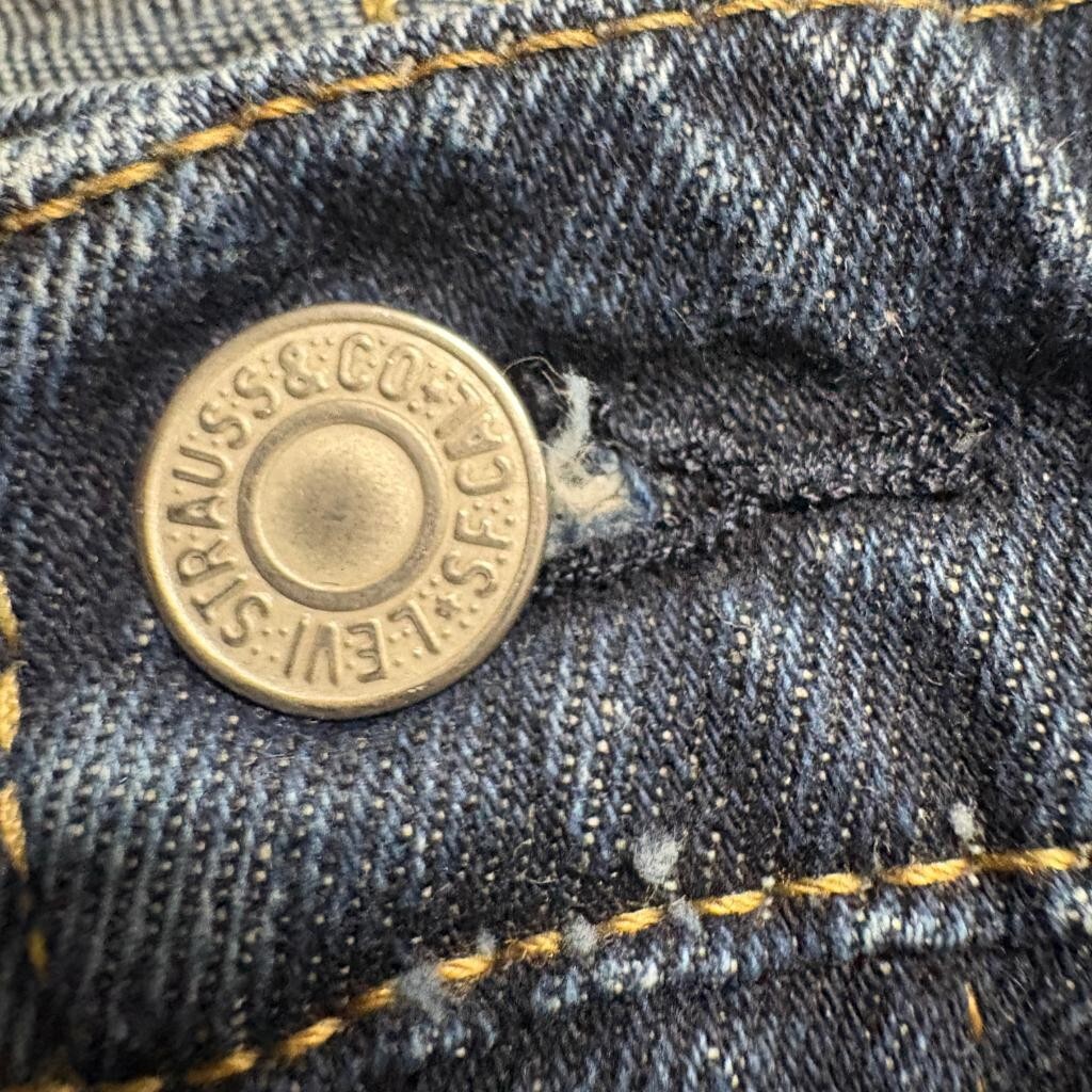 Levis 512 Slim Taper Jeans Mens 32x32 Blue Denim Stretch Water Less Distressed