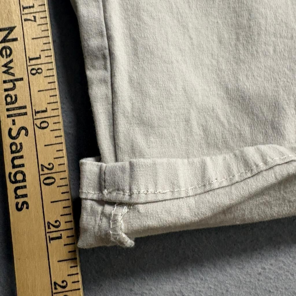 Gloria Vanderbilt Women's Size 16 Beige Khaki Cargo Crop Pants Cotton Blend