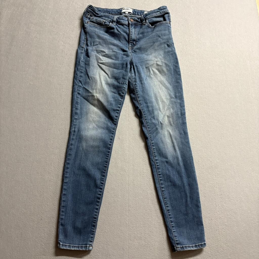 William Rast Sculpted Highrise Skinny Jeans Womens 29 Blue Denim Stretch