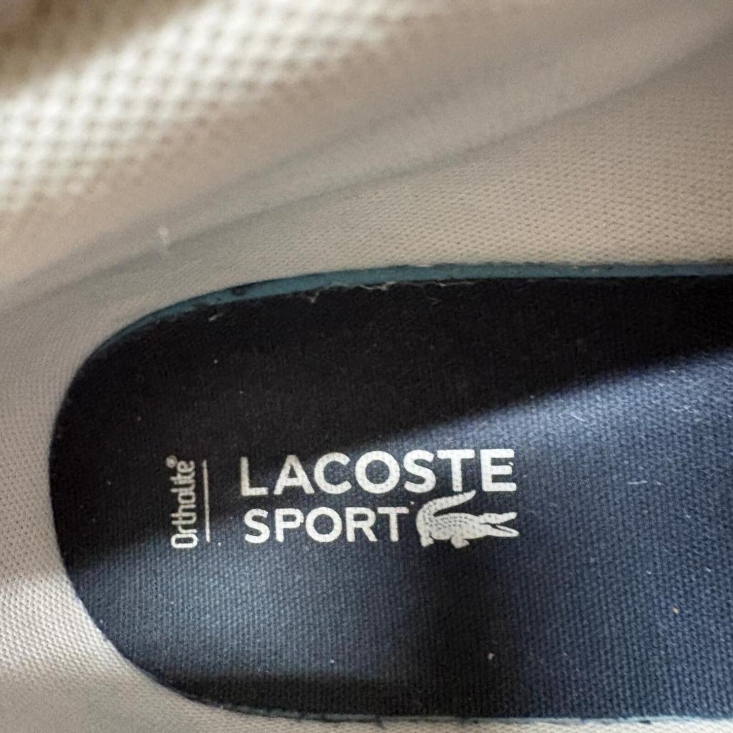 Lacoste Ampthill LCR Mens Size 11 White Leather Mid Top Casual Sneakers