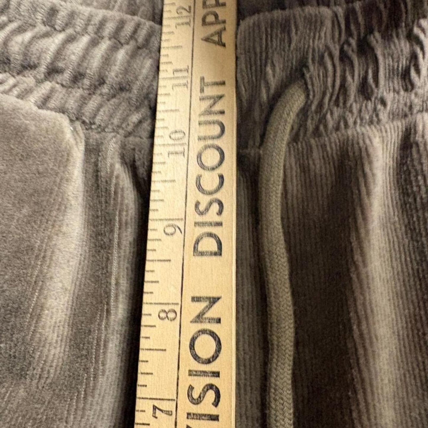JAJU Corduroy Velvet Jogger Pants Womens Small Brown Khaki Elastic Waist Lounge