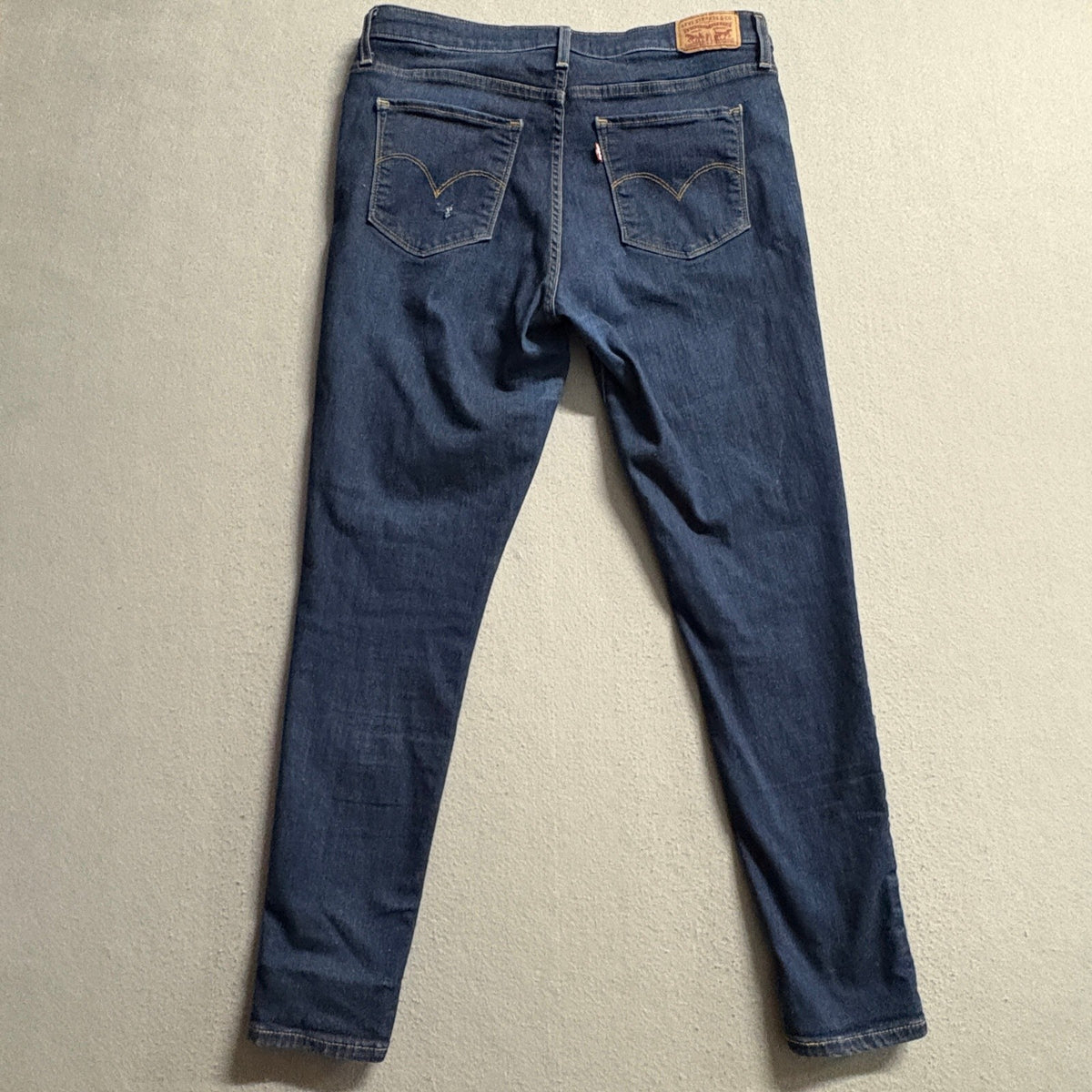 Levi's 720 High Rise Super Skinny Jeans Womens 32 W32 L28 Blue Stretch Denim
