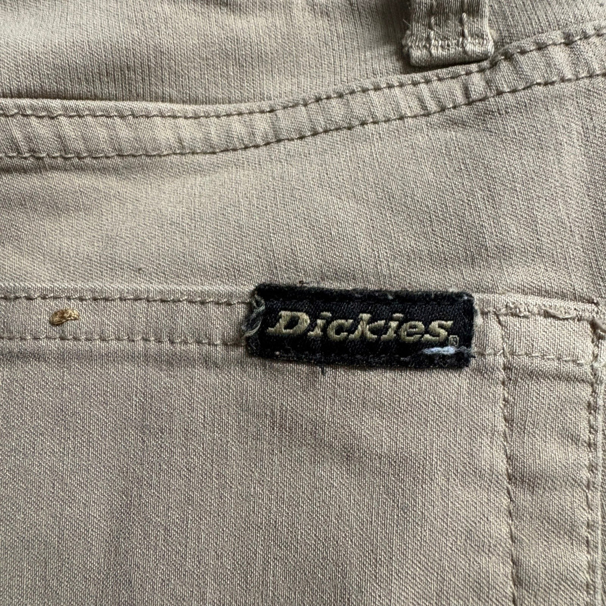 Dickies Girl Skinny Pants Womens 0/24 Khaki Beige Stretch Rayon Blend Casual