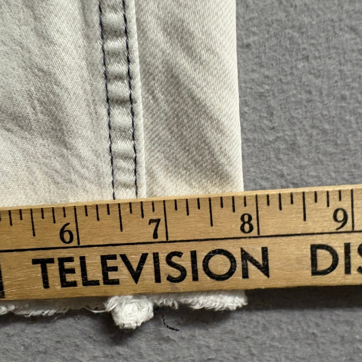 Madewell Tapered Wide Leg Jeans Womens 30 Off White Raw Hem 100% Cotton Denim