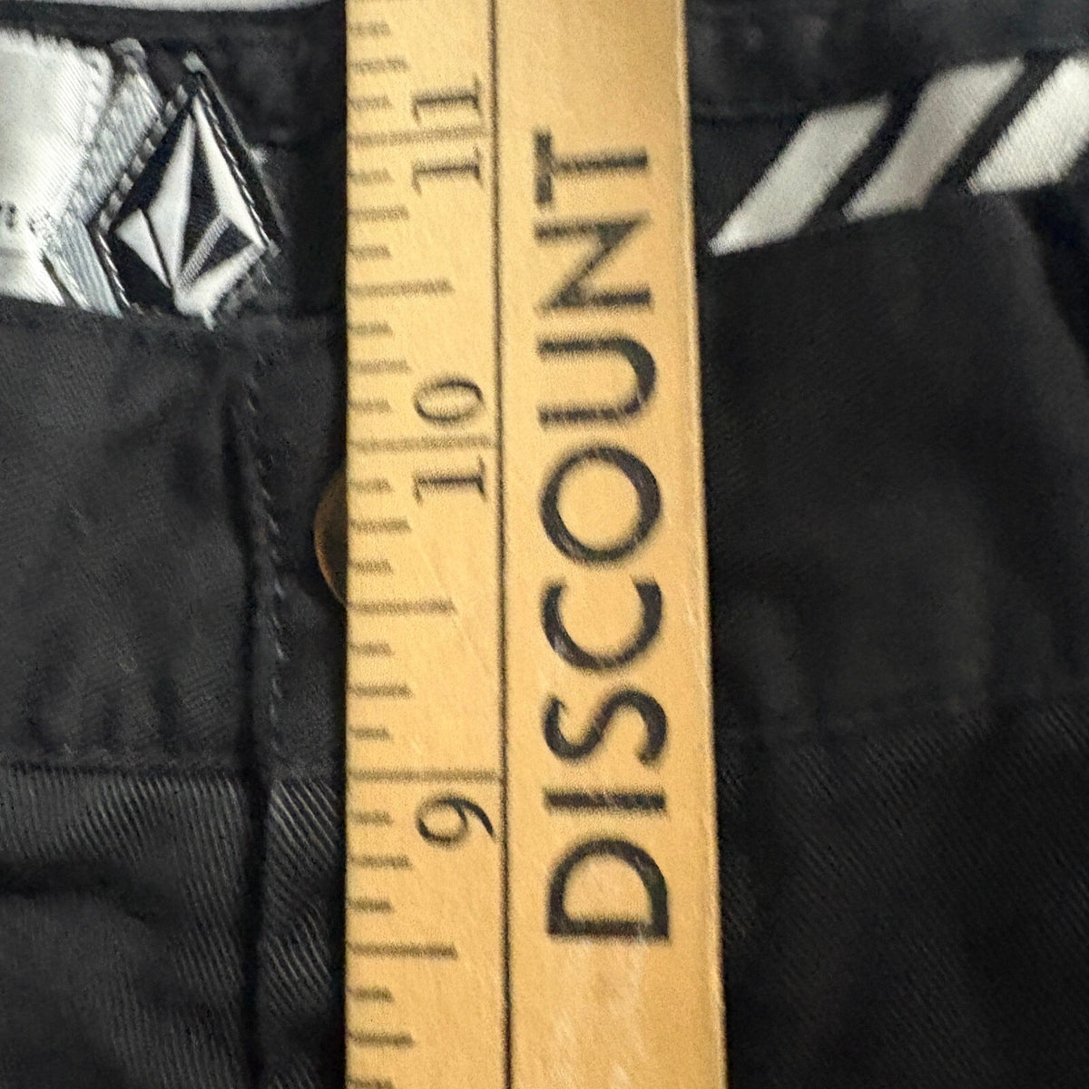 Volcom Stone Corpo Class Chino Shorts Mens 32 Black Cotton Twill Skate Casual