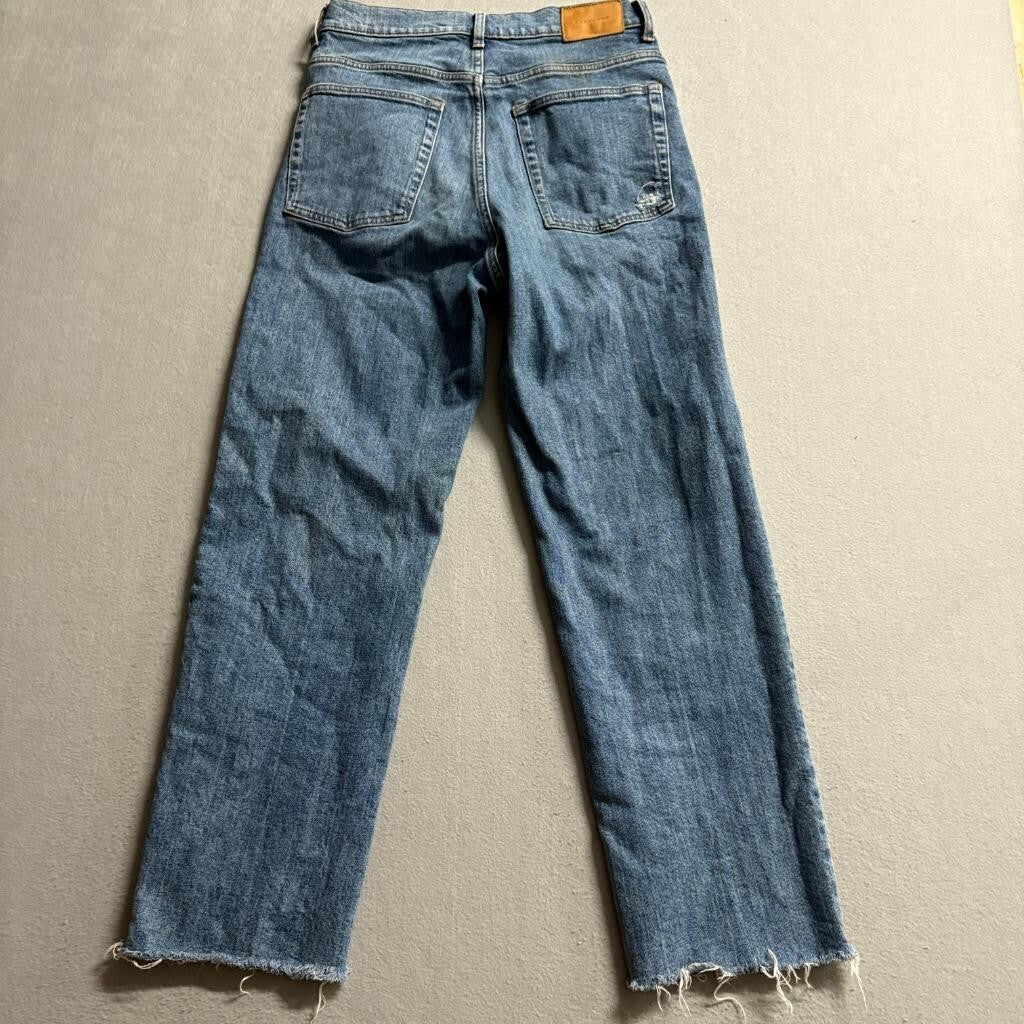 Everlane The Way High Jean Womens Size 2 Regular Blue Organic Cotton Denim