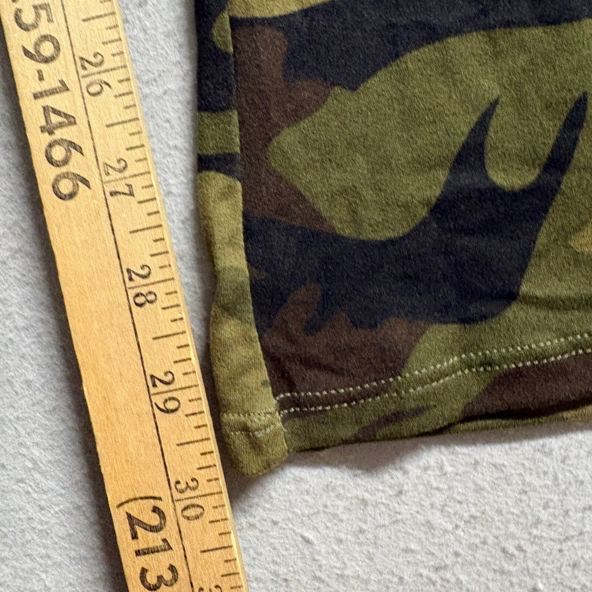 LA Gypsy Camo Flare Pants Womens Size M Stretch Elastic Waist High Rise Bell