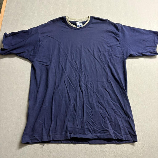 Vintage Pro Spirit Blank T-Shirt Mens XL Blue Single Stitch Made in USA Cotton