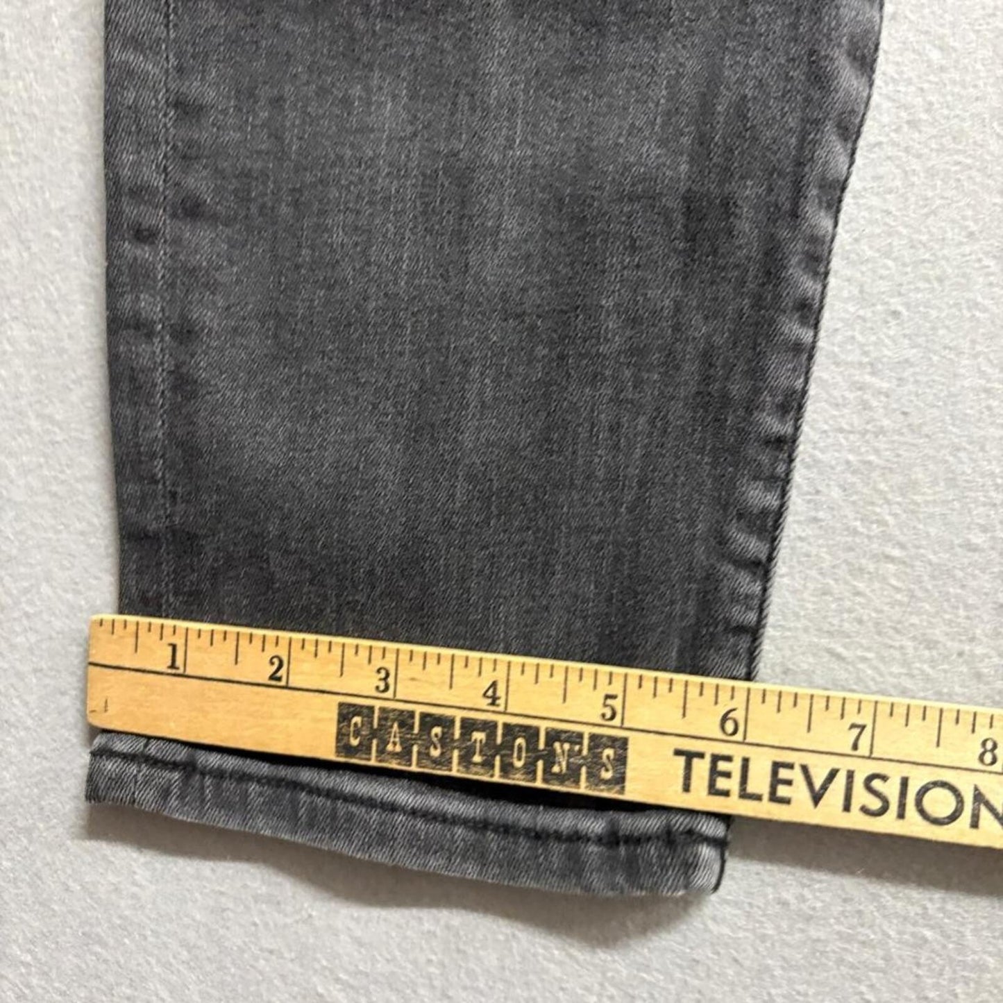 Warp Weft LAX Los Angeles Girlfriend Jeans Womens 6 28 Distressed Gray Denim