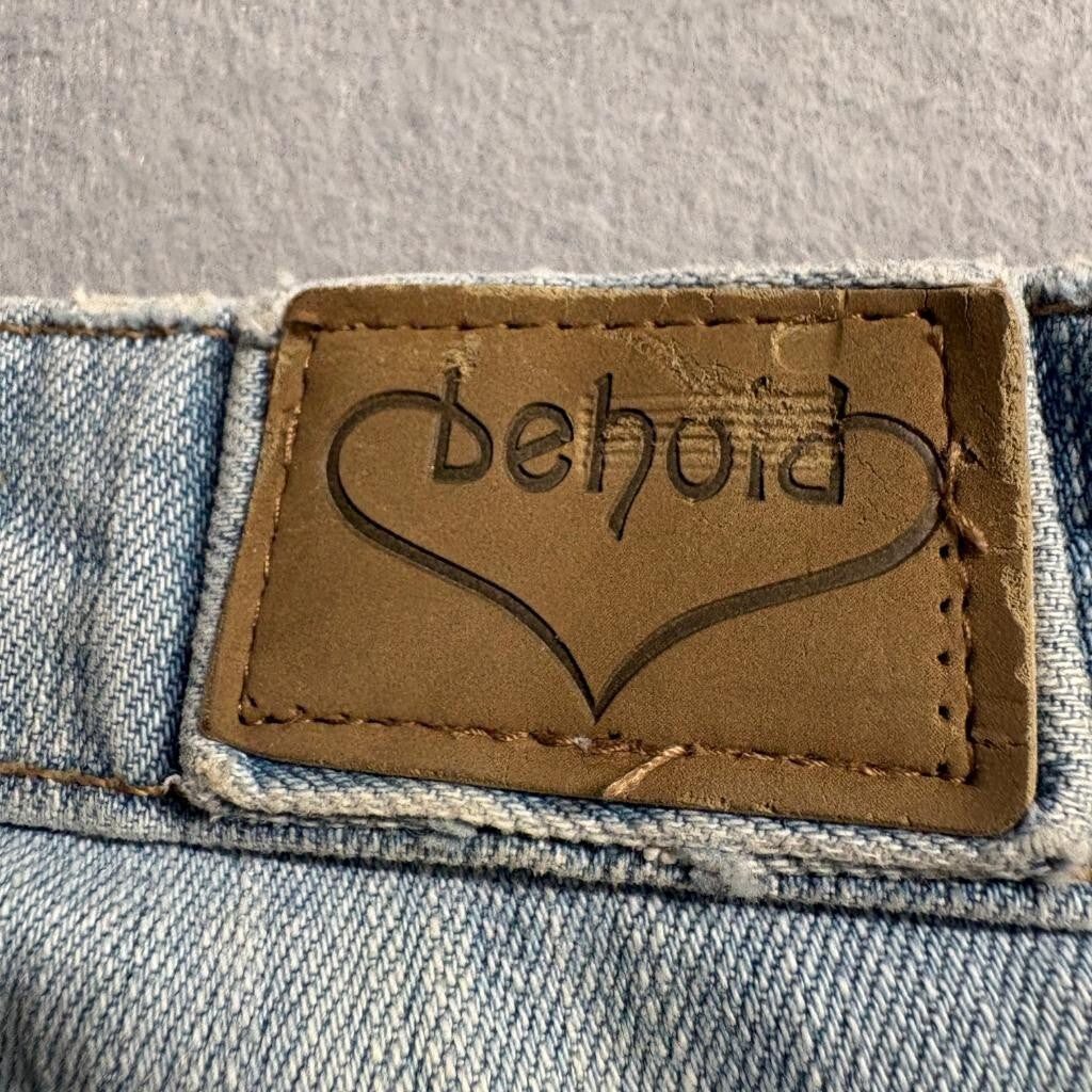 Behold Amber Flare Leg Jeans Juniors Size 5 Light Wash Denim Low Rise