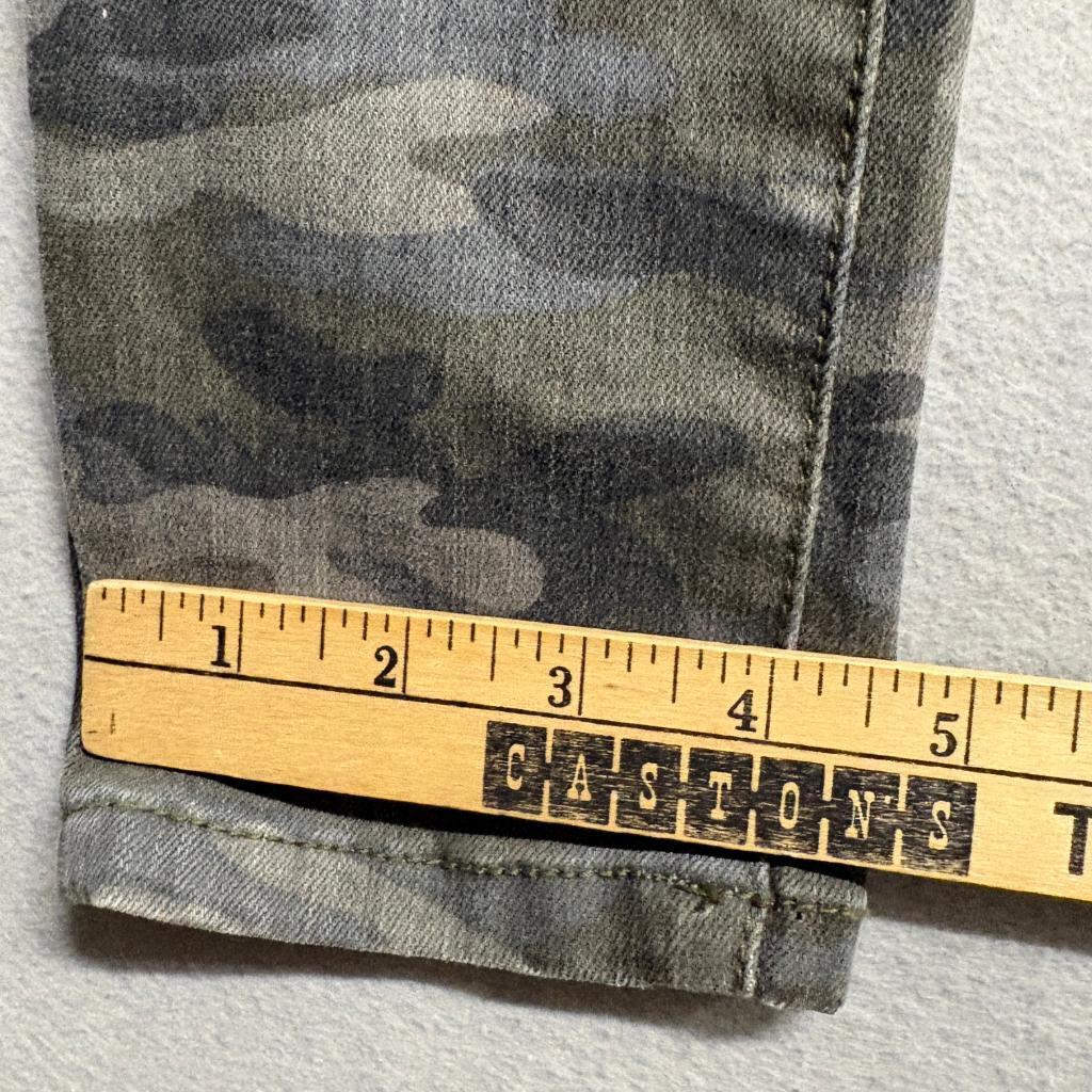 Etienne Marcel Camo Skinny Moto Jeans Womens 26 Camouflage Red Zipper Accent