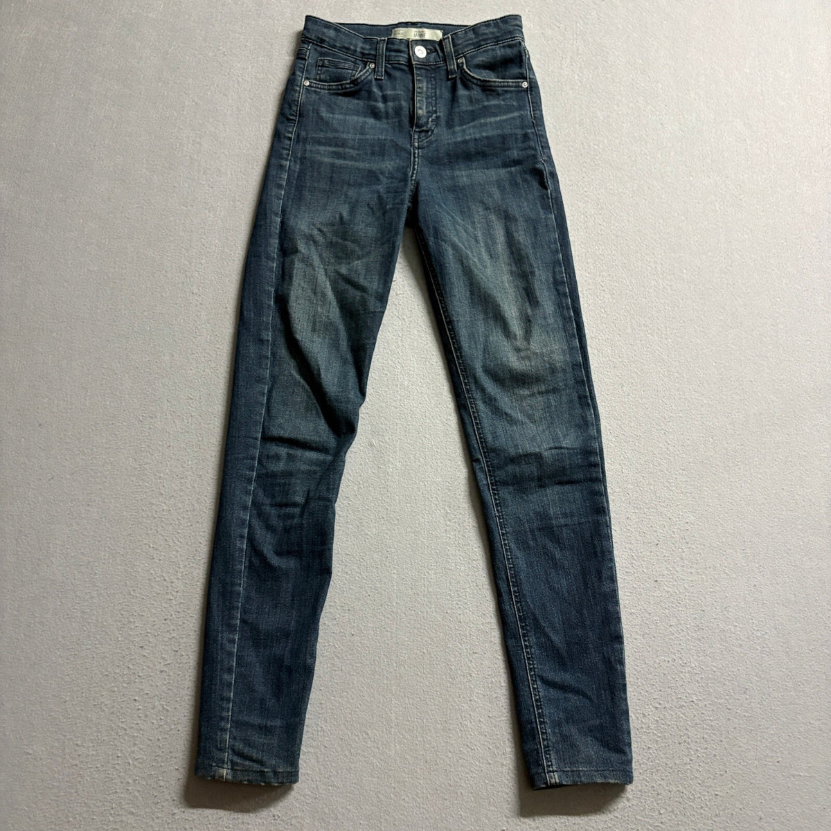 Topshop Moto Jamie Skinny Jeans Womens W24 L34 High Rise Stretch Blue Denim