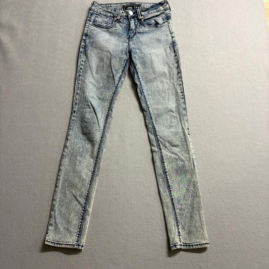 BDG Ankle Cigarette Jeans Womens 28 Blue Acid Wash Stretch Denim Made in USA