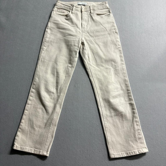 Vervet Los Angeles Jeans Womens 26 Beige High Rise Straight Leg Denim V2667