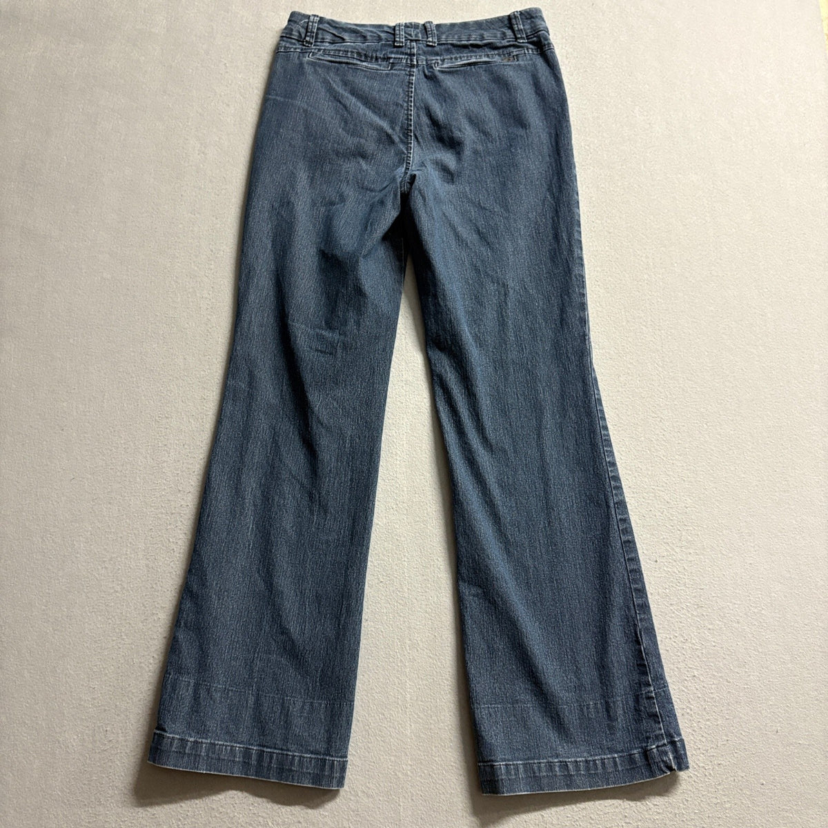Style & Co Petite Tummy Control Jeans Womens 4P Blue Bootcut Stretch Dark Wash