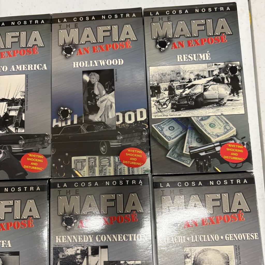 The Mafia An Expose La Cosa Nostra VHS Lot of 10 Gotti Al Capone Hoffa Vegas