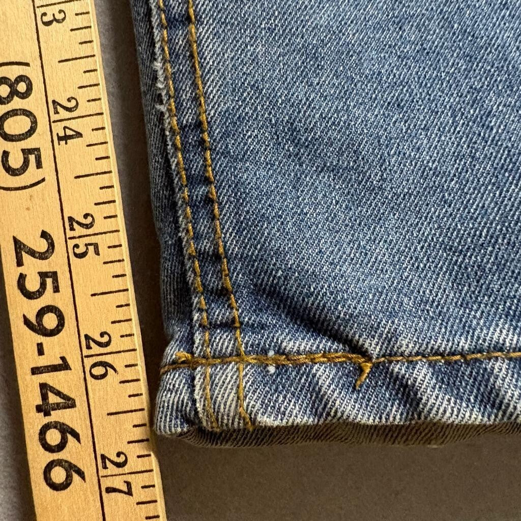 Duke Authentic Fit Jeans Mens 40/S Blue Denim Medium Wash Straight Leg Workwear