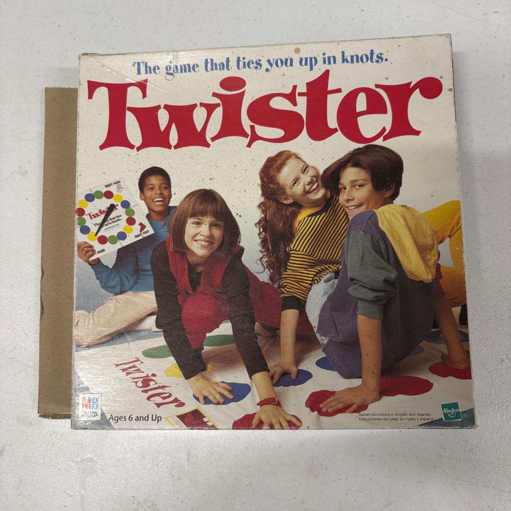 Vintage Twister Game 1998 Milton Bradley Hasbro 4645 Complete Retro Party Board