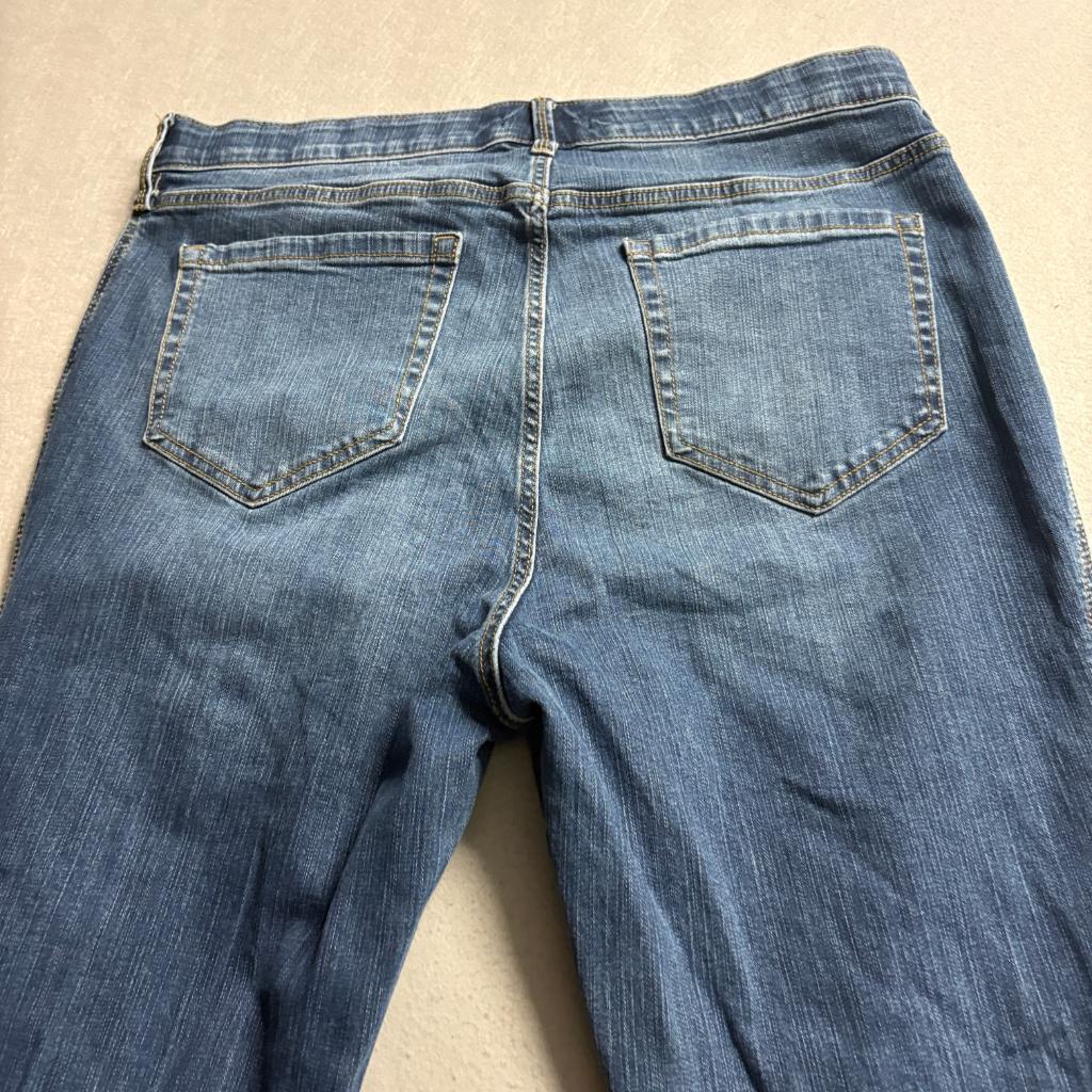 Festive Women's High Rise Extreme Flare Bell Bottom Jeans Blue Size 12T Tall