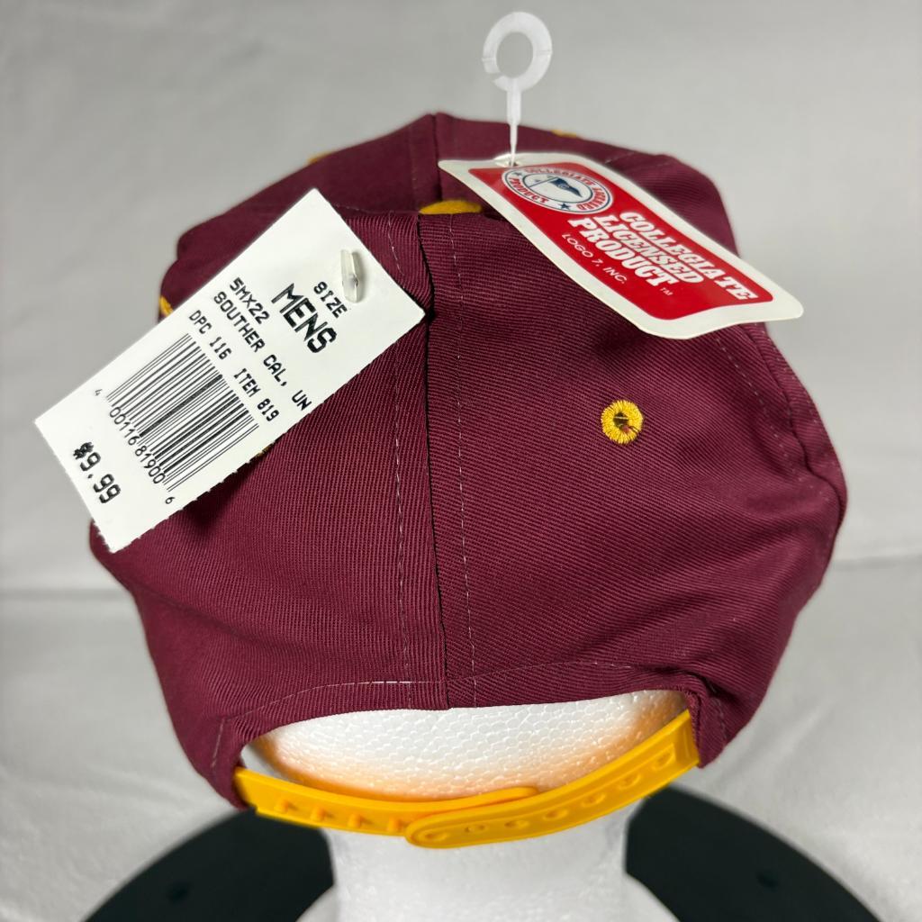 Vintage USC Trojans Logo 7 Snapback Hat Cap Mens One Size NWT Deadstock 90s