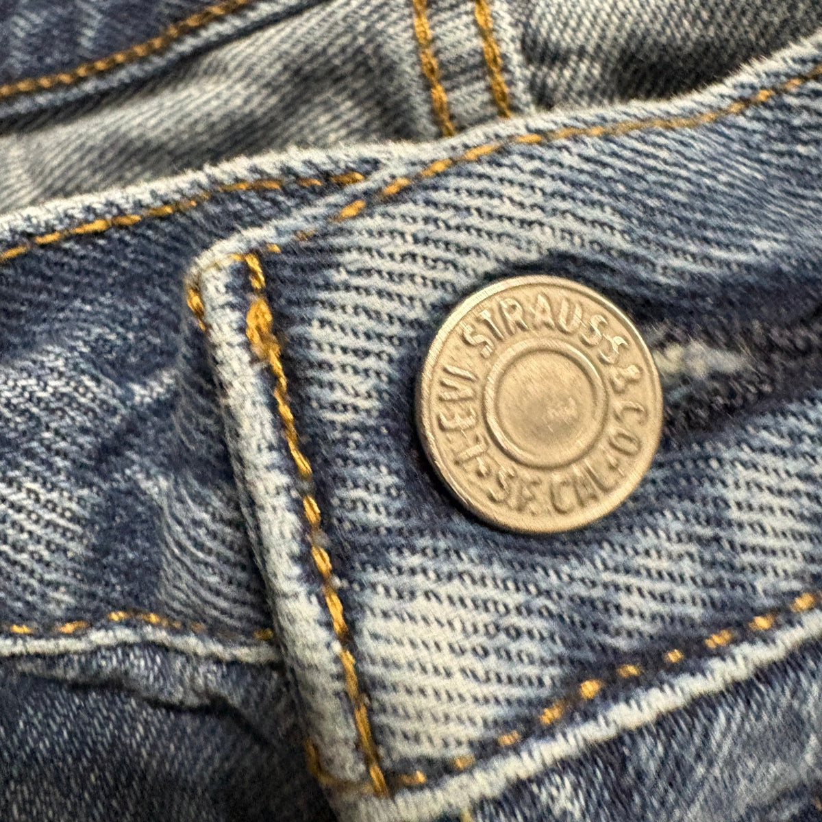 Levi's Premium 501 Original Fit Distressed Jeans Mens W25 L30 Blue Denim