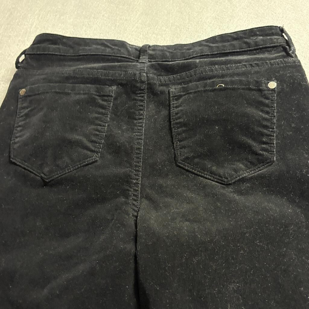 Well Worn Womens Corduroy Pants Black Skinny High Rise Stretch Size 28x28
