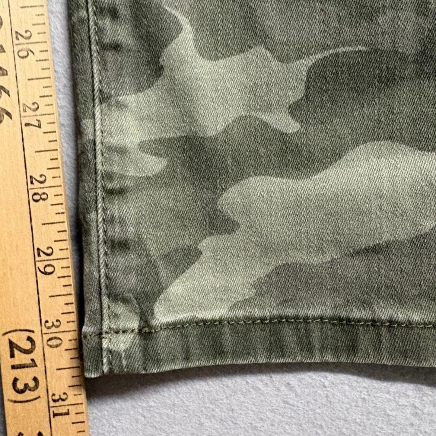Sonoma Goods For Life Skinny Jeans Womens 16L Green Camo Mid Rise Stretch New