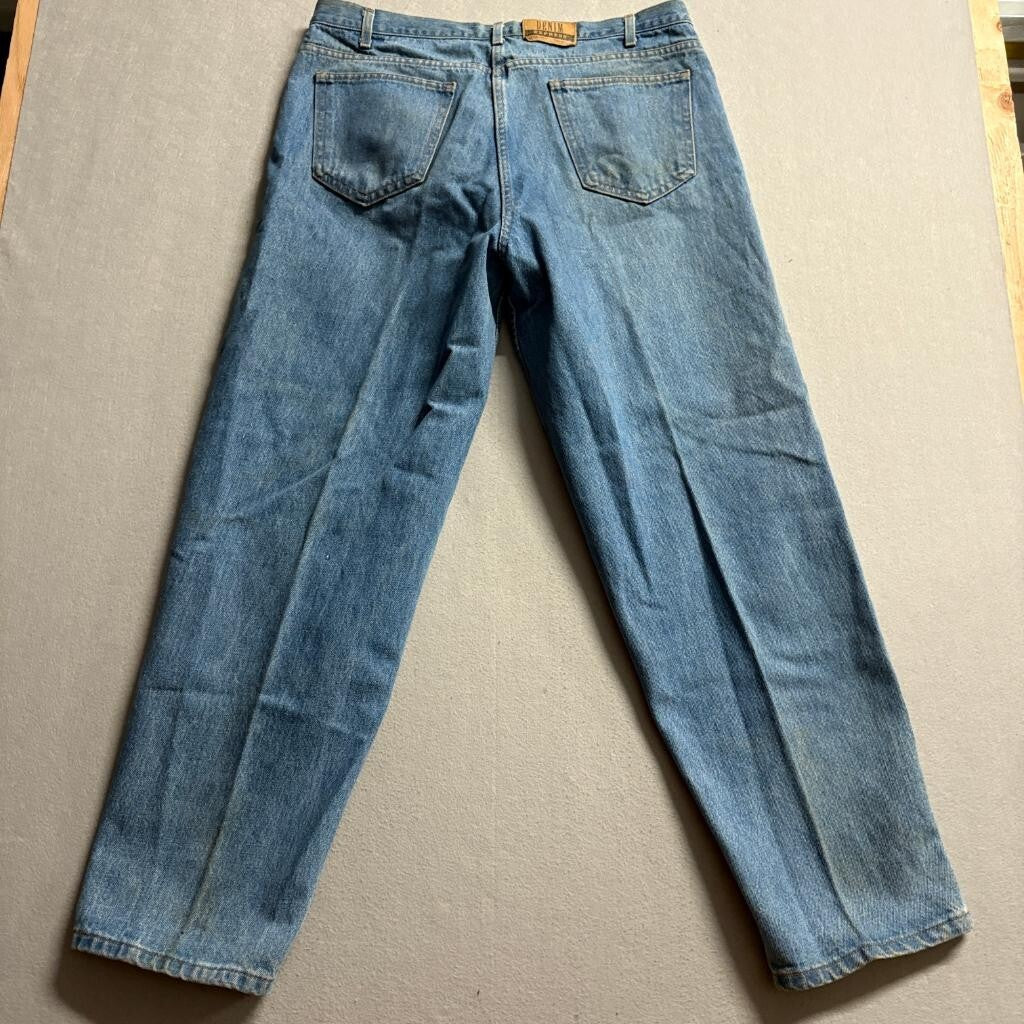 Vintage Denim Express Jeans Womens 38 High Rise Tapered Mom Blue Denim 100%